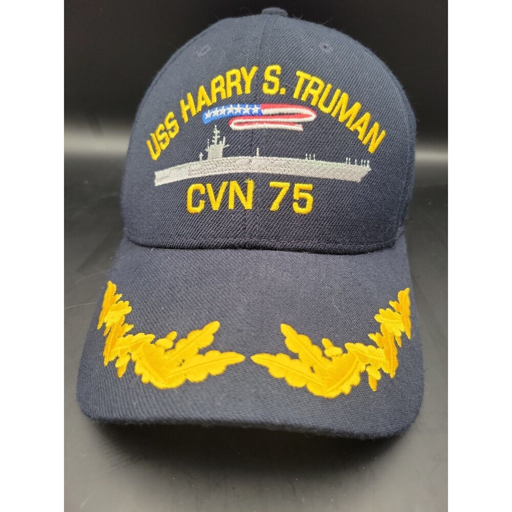 The Corps USS Harry S. Truman CVN 75 Logo Blue Baseball Cap Hat Made In USA.